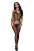 Black Lace Sheer Hollow Out Fishnet Body Stocking